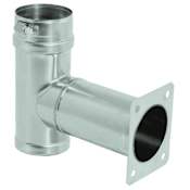 DuraVent 3 Inch FasNSeal Weil McLain Tee Appliance Adapter From the FasNSeal Series Stainless Steel