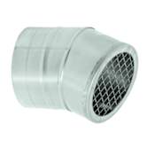 DuraVent 8" Inner Diameter - FasNSeal AL29-4C Special Gas Vent Pipe - Single Wall - 23 Degree Bird Screen Termination Stainless Steel