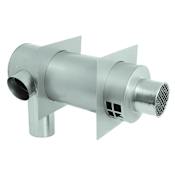DuraVent 4" Inner Diameter - FasNSeal AL29-4C Special Gas Vent Pipe - Single Wall - 8" Max Right Hand Wall Mount Concentric Kit Stainless Steel