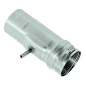 DuraVent 4" Inner Diameter - FasNSeal AL29-4C Special Gas Vent Pipe - Single Wall - Horizontal Drip Tee Stainless Steel