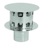 DuraVent 5" Inner Diameter - FasNSeal AL29-4C Special Gas Vent Pipe - Single Wall - Rain Cap Stainless Steel