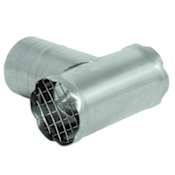 DuraVent 5" Inner Diameter - FasNSeal AL29-4C Special Gas Vent Pipe - Single Wall - 8" Termination Tee Stainless Steel