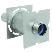 DuraVent 8" Inner Diameter - FasNSeal AL29-4C Special Gas Vent Pipe - Single Wall - 18" Adjustable Wall Thimble Stainless Steel