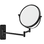 Duravit D-Code 12-1/2"W x 12-1/4"H Circular Framed Wall Mounted Make-up Mirror Matte Black