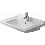 Duravit Starck 3 28" Ceramic Vanity Top with Backsplash and 3 Faucet Holes White