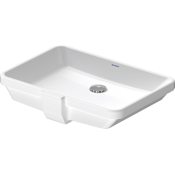Duravit 2nd Floor 20-5/8" Rectangular Ceramic Undermount Bathroom Sink with Overflow White