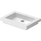 Duravit 2nd Floor 22-7/8" Rectangular Ceramic Vessel Bathroom Sink White / Ground