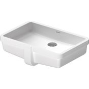 Duravit Vero 19-1/8" Rectangular Ceramic Undermount Bathroom Sink with Overflow and White