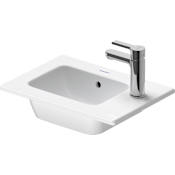 Duravit ME by Starck 16-7/8" Rectangular Ceramic Wall Mounted Bathroom Sink with Overflow and Single Faucet Hole Satin Matte White