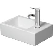 Duravit Vero 100-1/2" Ceramic Rectangular Wall Mounted Bathroom Sink with Single Faucet Hole White