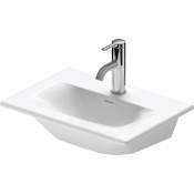 Duravit Viu 100-1/2" Rectangular Ceramic Wall Mounted Bathroom Sink with Single Faucet Hole White