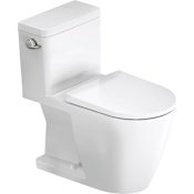 Duravit D-Neo 1.28 GPF One Piece Elongated Toilet with Left Hand Lever HygieneGlaze White