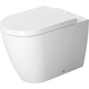 Duravit ME by Starck 0.8/1.28 GPF Dual Flush Floor Mounted One Piece Elongated Toilet - Less Seat and In-Wall Tank White