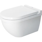 Duravit Starck 3 0.8/1.6 GPF Dual Flush Wall Mounted One Piece Round Toilet - Less Seat White