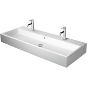 Duravit Vero 47-1/4" Rectangular Ceramic Vessel Bathroom Sink with Overflow and Single Faucet Hole White