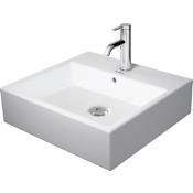 Duravit Vero 19-5/8" Rectangular Ceramic Wall Mounted Bathroom Sink with Overflow and Single Faucet Hole White