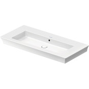 Duravit White Tulip 41-1/2" Rectangular Ceramic Wall Mounted Bathroom Sink with Overflow and White