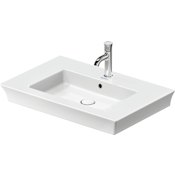 Duravit White Tulip 19-1/4" Rectangular Ceramic Wall Mounted Bathroom Sink with Single Faucet Hole White