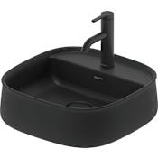 Duravit Zencha 16-1/2" Rectangular Ceramic Vessel Bathroom Sink with Single Faucet Hole Matte Anthracite