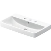 Duravit Duravit No.1 31-1/2" Rectangular Ceramic Wall Mounted Bathroom Sink with Overflow and 3 Faucet Holes White