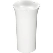 Duravit White Tulip 19-5/8" Circular Ceramic Pedestal Bathroom Sink White