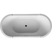 Duravit Starck 75" Free Standing Acrylic Soaking Tub with Center Drain and Overflow White
