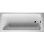 Duravit D-Code 67" Drop In Acrylic Soaking Tub with Reversible Drain and Overflow White
