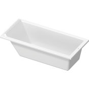 Duravit Starck 67" Drop In Acrylic Soaking Tub with Reversible Drain and Overflow White