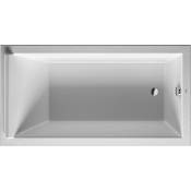 Duravit Starck 67" Drop In Acrylic Soaking Tub with Reversible Drain and Overflow White
