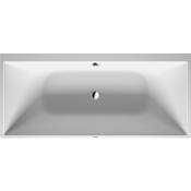 Duravit DuraSquare 71" Single Wall Resin Soaking Tub with Center Drain and Overflow White