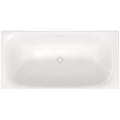 Duravit XViu 63" Free Standing Acrylic Soaking Tub with Center Drain and Overflow White / Black Matte Frame