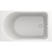 Duravit D-Neo 60" Drop In Acrylic Soaking Tub with Reversible Drain White