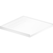 Duravit Vero 38" x 38" Square Shower Base with Single Threshold and Center Drain Matte White