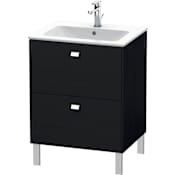 Duravit Brioso 25" Single Wall Mounted Vanity Cabinet - Less Vanity Top Black Oak