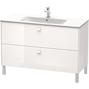 Duravit Brioso 48" Single Wall Mounted Vanity Cabinet - Less Vanity Top High Gloss White