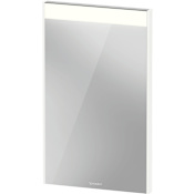 Duravit Brioso 16-1/2"W x 27-1/2"H Rectangular Flat Framed Wall Mounted Bathroom Mirror with LED Lighting Matte White