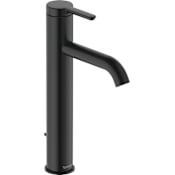 Duravit C.1 10-3/8" 1.2 GPM Single Hole Vessel Bathroom Faucet with Pop-Up Drain Assembly Matte Black