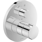 Duravit C.1 Thermostatic Valve Trim Only with Single Knob Handle - Less Rough In Chrome
