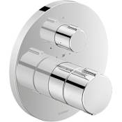Duravit C.1 Thermostatic Valve Trim Only with Single Knob Handle - Less Rough In Chrome