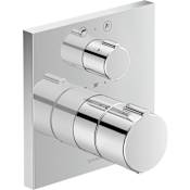 Duravit C.1 Thermostatic Valve Trim Only with Single Knob Handle - Less Rough In Chrome