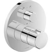Duravit C.1 Thermostatic Valve Trim Only with Single Knob Handle - Less Rough In Chrome
