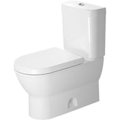 Duravit Darling New 1.28 GPF Two Piece Elongated Toilet with Push Button Flush- Less Seat White