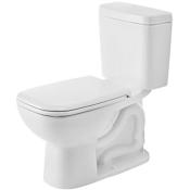Duravit D-Code 1.28 GPF Two Piece Elongated Toilet with Left Hand Lever - Less Seat White