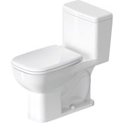 Duravit D-Code 1.28 GPF Elongated Toilet with Left Hand Lever - Seat Included White