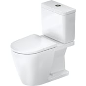 Duravit D-Neo 1.32 GPF Dual Flush Two Piece Elongated Toilet with Push Button Flush - Seat Included White