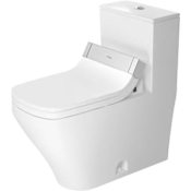 Duravit DuraStyle 0.92 / 1.32 GPF Dual Flush One Piece Elongated Toilet with Push Button Flush - Bidet Seat Included White