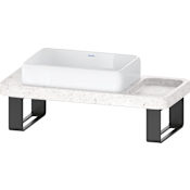 Duravit Qatego 39-3/8" Rectangular Ceramic Console Bathroom Sink with Overflow and White