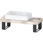 Duravit Qatego 39-3/8" Rectangular Ceramic Console Bathroom Sink with Overflow and White