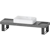 Duravit Qatego 55-1/8" Rectangular Ceramic Console Bathroom Sink with Overflow and White