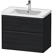 Duravit D-Neo 18" Single Wall Mounted Vanity Cabinet - Less Vanity Top Black Oak